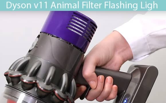 Dyson v11 Animal Filter Flashing Light