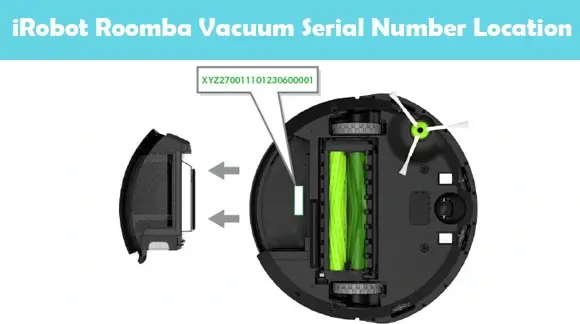 irobot vacuum serial number location