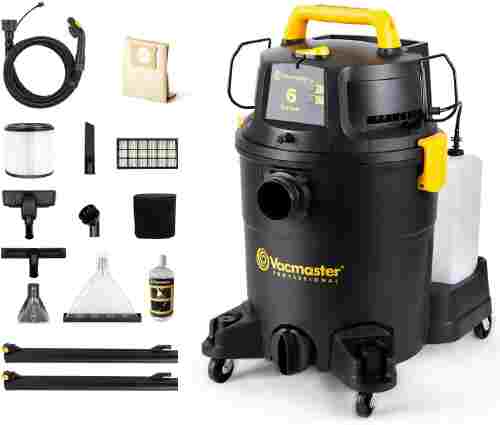 Vacmaster VK609PFR 0201 6 Gallon 5.5 Peak HP 3-in-1 Wet/Dry/Upholstery Shampoo Vacuum Cleaner